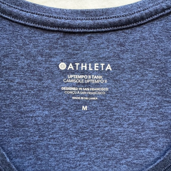 Athleta Uptempo II Tank Top in Navy Blue Heather Size Medium - Picture 5 of 7